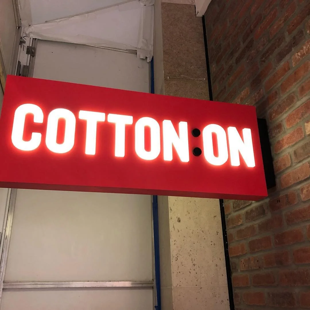Commercial & Building Signage — Commercial installation by 3M Certified Stingray Signs LLC (Cotton:On • Typo • Petco • Verizon)