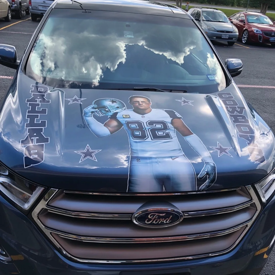 Custom Printed SUV Hood Graphic for Custom Vehicle Graphics — Fleet & Vehicle Wraps installed by Stingray Signs LLC