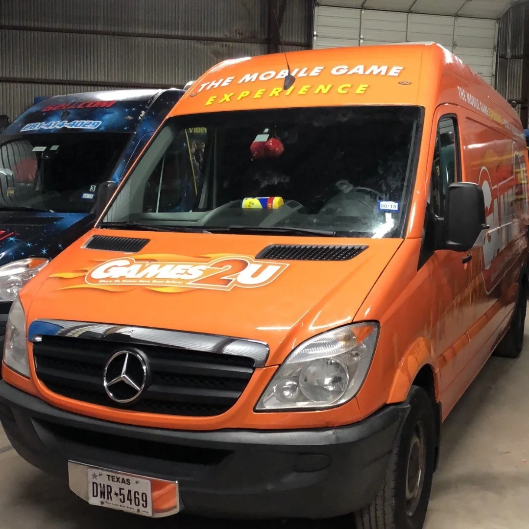 Games2U Sprinter Van Wrap — 3M™ Fleet Branding for Games2U Mobile Entertainment installed by 3M Certified Stingray Signs LLC