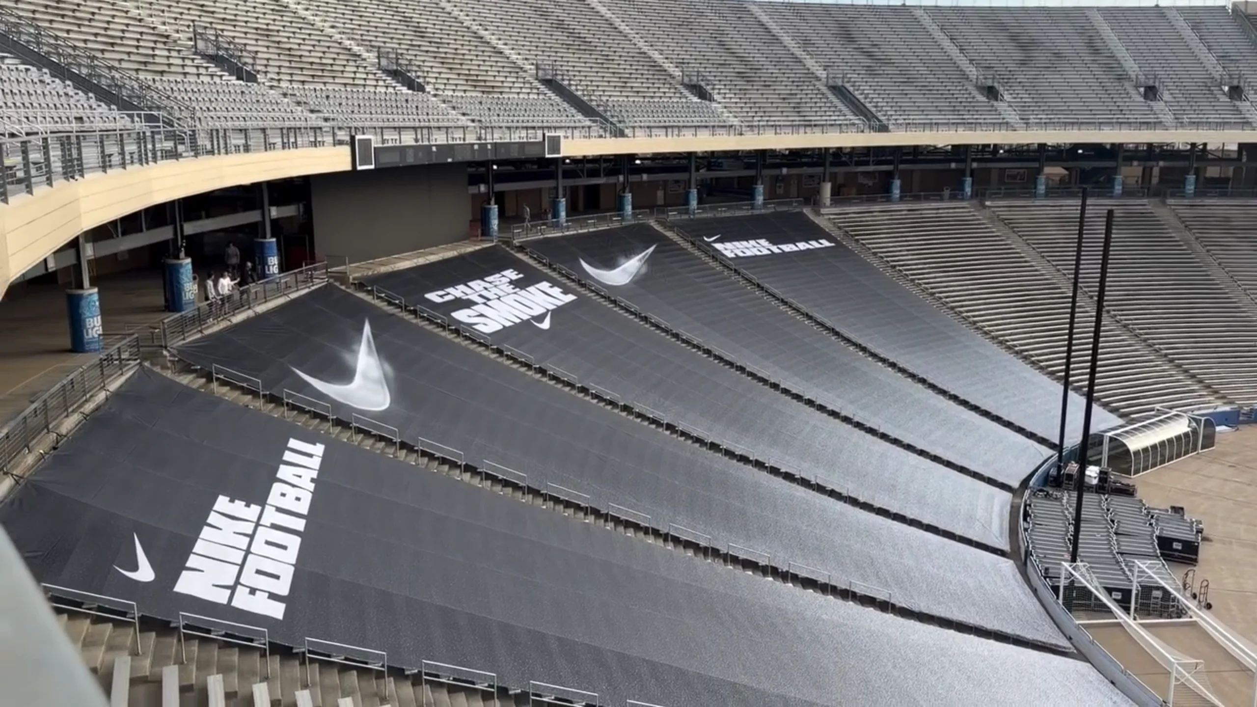 Nike Football Stadium Banners at Cotton Bowl Stadium installed by Stingray Signs LLC